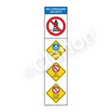 No Lifeguard on Duty/Watch Your Children Sign (WSS2402-09b-e) )