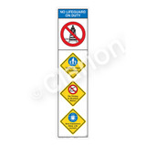 No Lifeguard on Duty/Watch Your Children Sign (WSS2403-09b-e) )