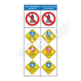 No Lifeguard on Duty/Watch Your Children Sign (WSS2403-10b-esm) )