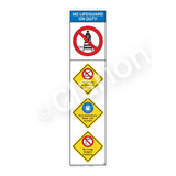 No Lifeguard on Duty/No Diving Shallow WaterSign (WSS2406-09b-e))