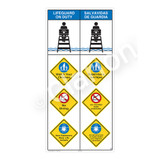 Lifeguard on Duty/Watch Your Children Sign (WSS2407-10b-esm) )