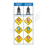 Lifeguard on Duty/No Diving Sign (WSS2411-10b-esm) )