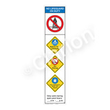 No Lifeguard on Duty/Watch Your Children Sign (WSS2451-46b-e) )