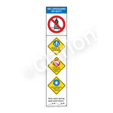 No Lifeguard on Duty/Watch Your Children Sign (WSS2453-46b-e) )