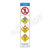 No Lifeguard on Duty/Watch Your Children Sign (WSS2454-46b-e) )