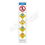 No Lifeguard on Duty/Watch Your Children Sign (WSS2552-48b-e) )