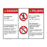 Danger/No Lifeguard on Duty Sign (WSS3205-20b-esm) )