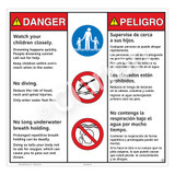 Danger/Watch Your Children Sign (WSS3311-24b-esm) )