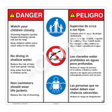 Danger/Watch Your Children Sign (WSS3312-24b-esm) )