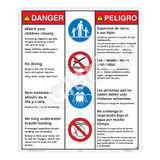 Danger/Watch Your Children Sign (WSS3407-26b-esm) )