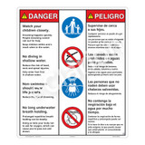 Danger/Watch Your Children Sign (WSS3408-26b-esm) )