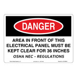 Danger/Area In Front Sign (OS1006DH-)