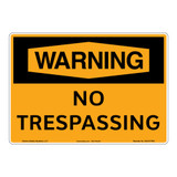 Warning/No Trespassing Sign (OS1017WH-)