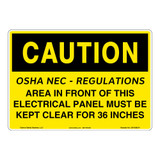 Caution/OSHA - NEC Sign (OS1038CH-)