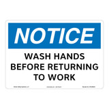 Notice/Wash Hands Sign (OS1056NH-)