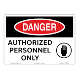 Danger/Authorized Personnel Sign (OS1064DH-)