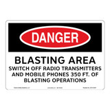 Danger/Blasting Area Sign (OS1121DH-)