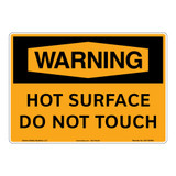 Warning/Hot Surface Do Not Touch Sign (OS1135WH-)
