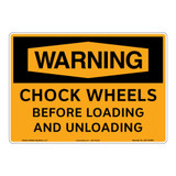 Warning/Chock Wheels Sign (OS1144WH-)
