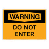 Warning/Do Not Enter Sign (OS1159WH-)