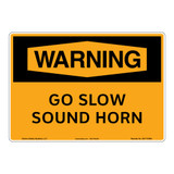 Warning/Go Slow Sign (OS1172WH-)
