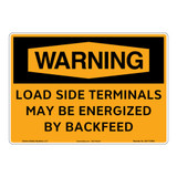 Warning/Load Side Terminals Sign (OS1173WH-)
