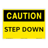 Caution/Step Down Sign (OS1184CH-)
