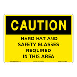 Caution/Hard Hat and Safety Glasses Sign (OS1196CH-)