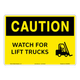 Caution/Watch for Lift Trucks Sign (OS1206CH-)