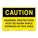 Caution/Hearing Protection Sign (OS1213CH-)