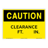 Caution/Clearance Sign (OS1215CH-)