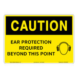 Caution/Ear Protection Required Sign (OS1223CH-)