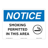 Notice/Smoking Permitted Sign (OS1244NH-)