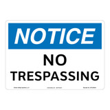Notice/No Trespassing Sign (OS1245NH-)