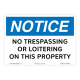 Notice/No Trespassing Sign (OS1260NH-)