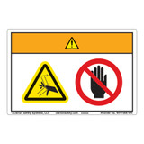 Warning/Crush Hazard Label (WF2-006-WH)