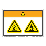 Warning/Burn Hazard Label (WF2-018-WH) | Clarion Safety Systems