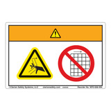 Warning/Burn Hazard Label (WF2-028-WH) | Clarion Safety Systems