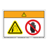 Warning/Burn Hazard Label (WF2-028-WH) | Clarion Safety Systems
