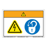 Warning/Hazardous Voltage Label (WF2-117-WH)