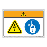 Warning/Hazardous Voltage Label (WF2-131-WH)