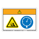 Warning/Pressurized Device Label (WF2-135-WH)