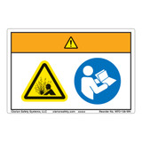 Warning/Pressurized Device Label (WF2-136-WH)