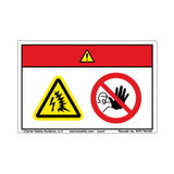 Danger/Arc Flash and Shock Hazard Label (WF2-160-DH)
