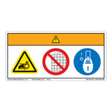 Warning/Entanglement Hazard Label (WF3-005-WH)