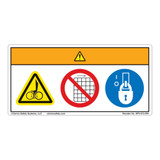 Warning/Entanglement Hazard Label (WF3-015-WH)