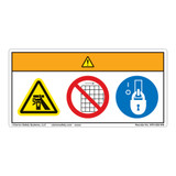 Warning/Crush Hazard Label (WF3-036-WH)
