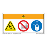 Warning/Rotating Blade Label (WF3-066-WH)