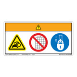 Warning/Entanglement Hazard Label (WF3-076-WH)