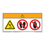 Warning/Keep Off Conveyor Label (WF3-099-WH)
